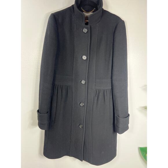 J. Crew Double Cloth Coletta Lady Day Italian Wool Dress Car Coat Black Capsule - Picture 1 of 9